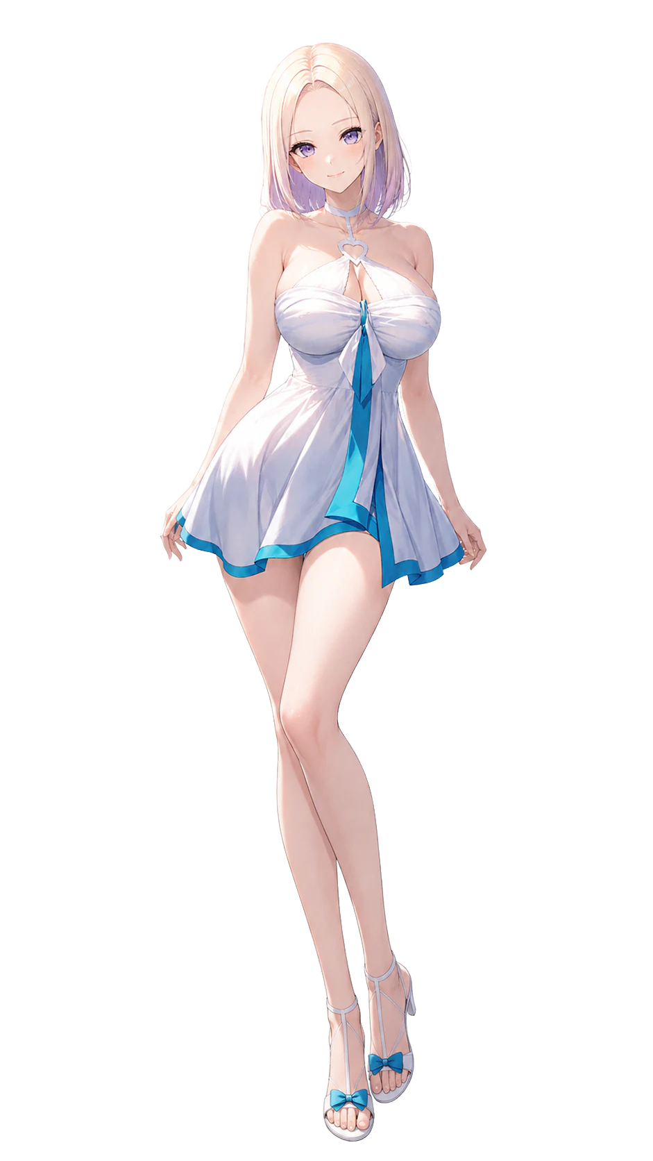 Shinjiki, a CatgirlGO companion at the shore